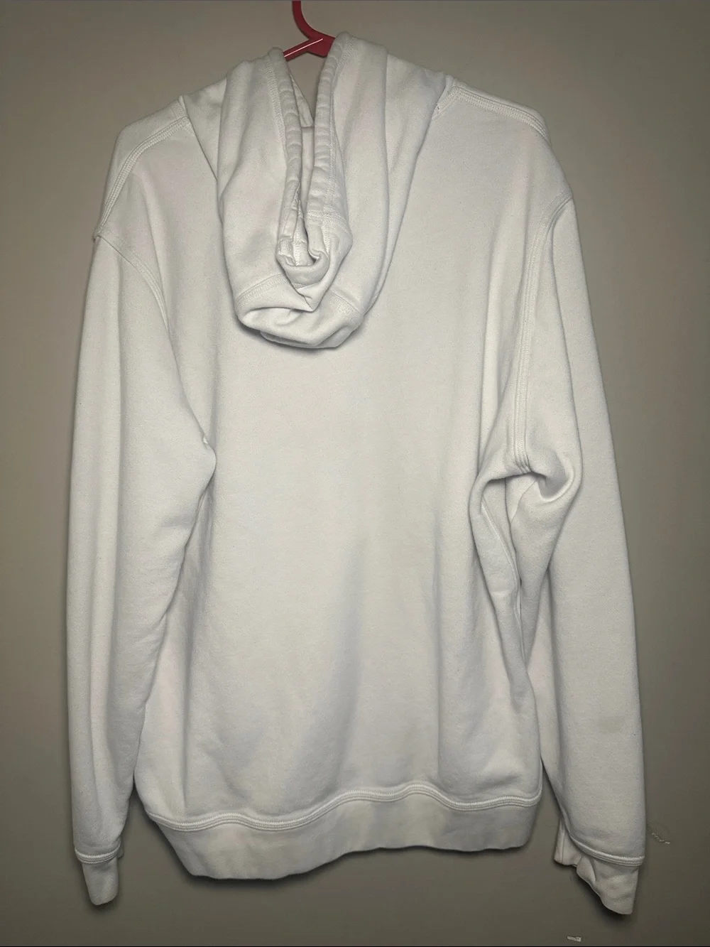Nike White Crewneck Hoodie with Black logo